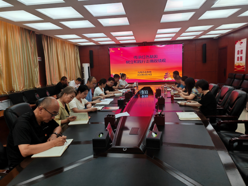 乌海市水务局组织开展“传承红色基因 树立和践行正确政绩观”主题党日活动图片1